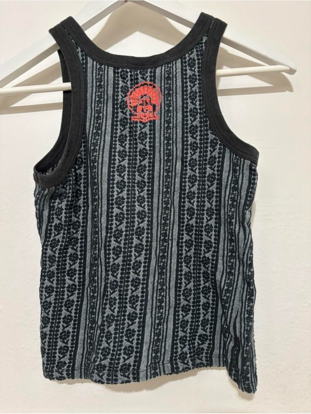 Diesel Navy Blue Patterned Ribbed Tank Top - Picture 3 of 6